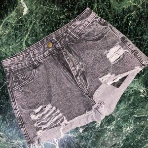Distressed shorts